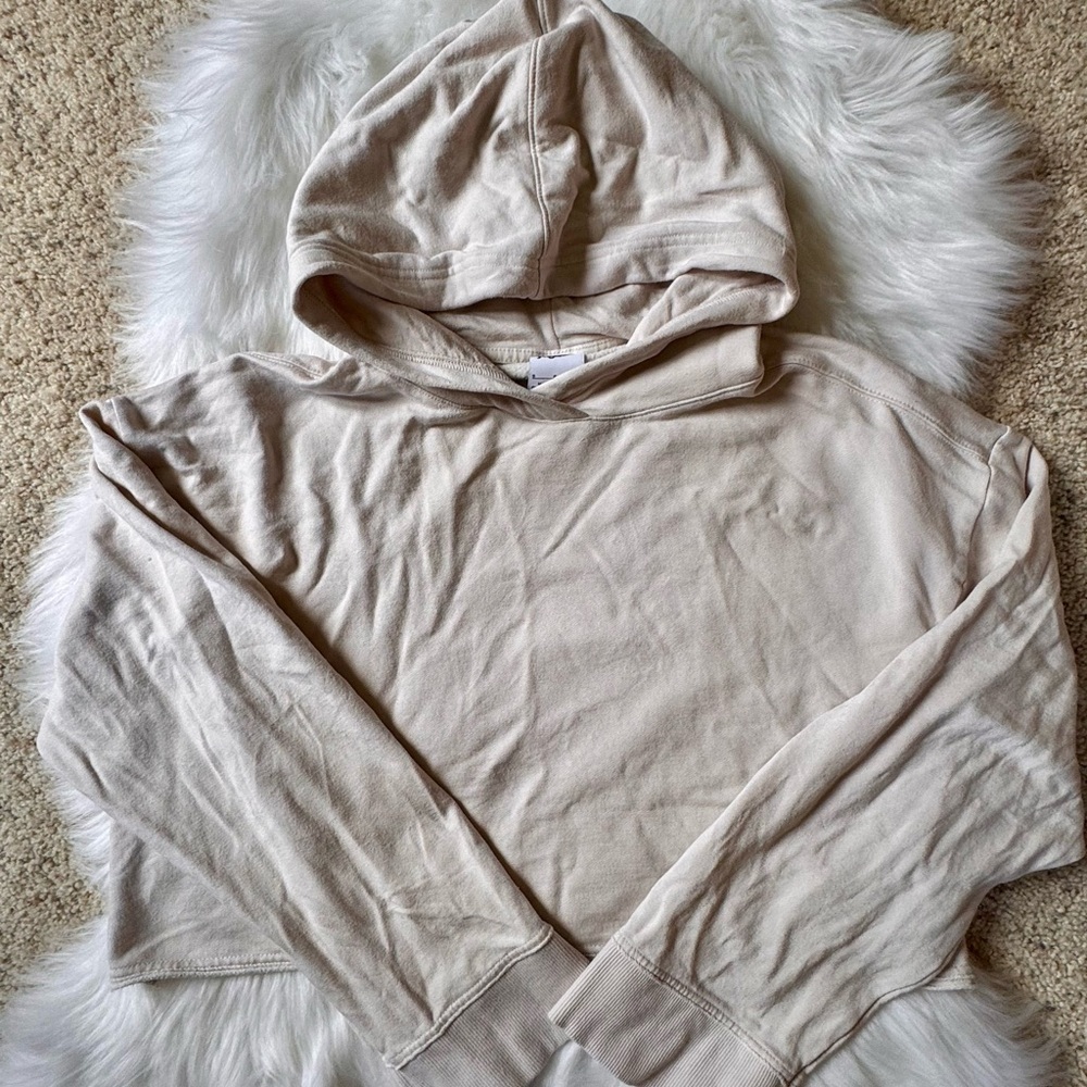 Nike Yoga Size S Women's Cropped Fleece Hoodie - Picture 3 of 10